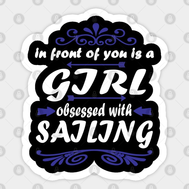 Sailing sailboat women sea gift sailing trip Sticker by FindYourFavouriteDesign